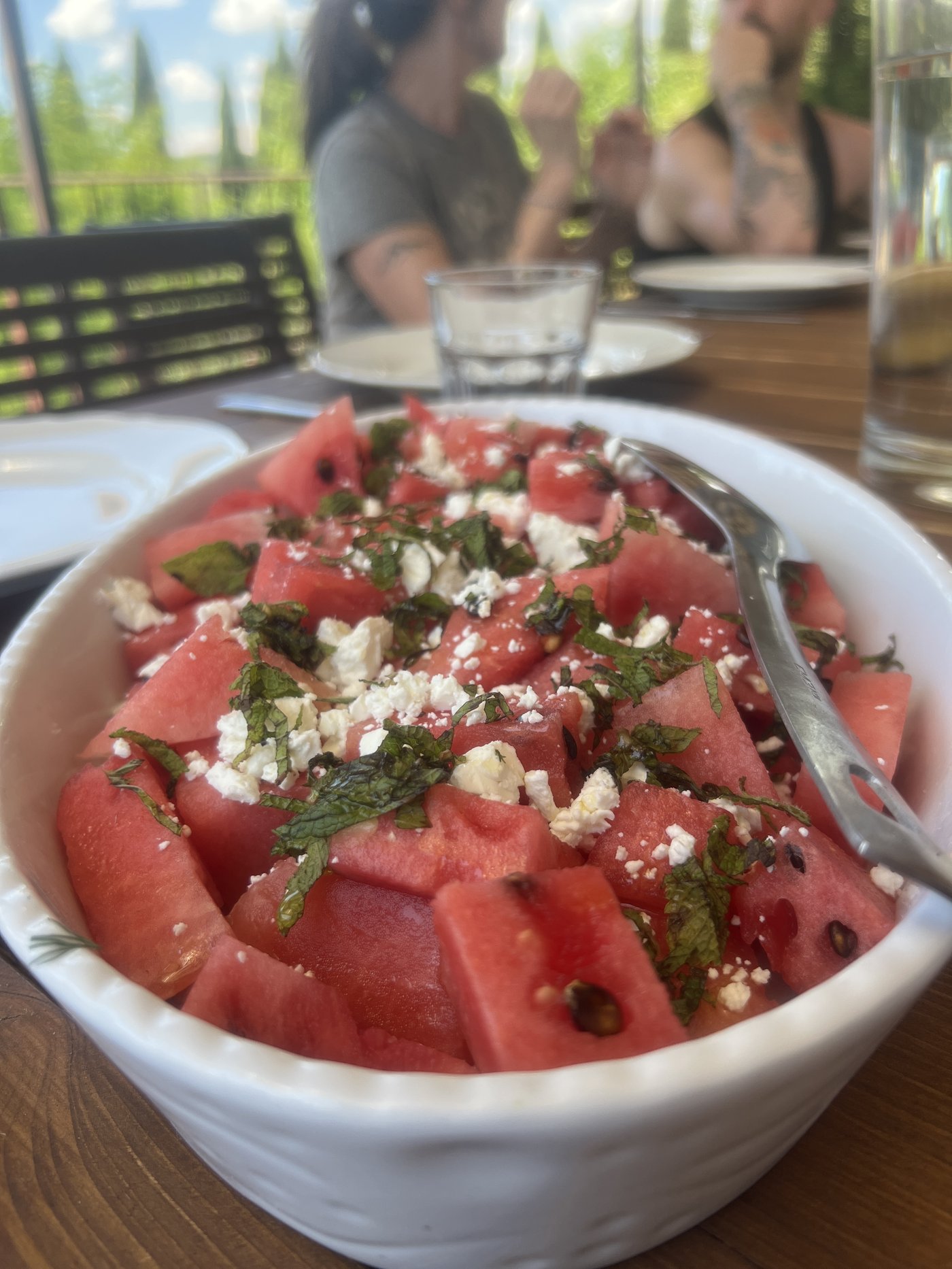 Watermelon and feta salad