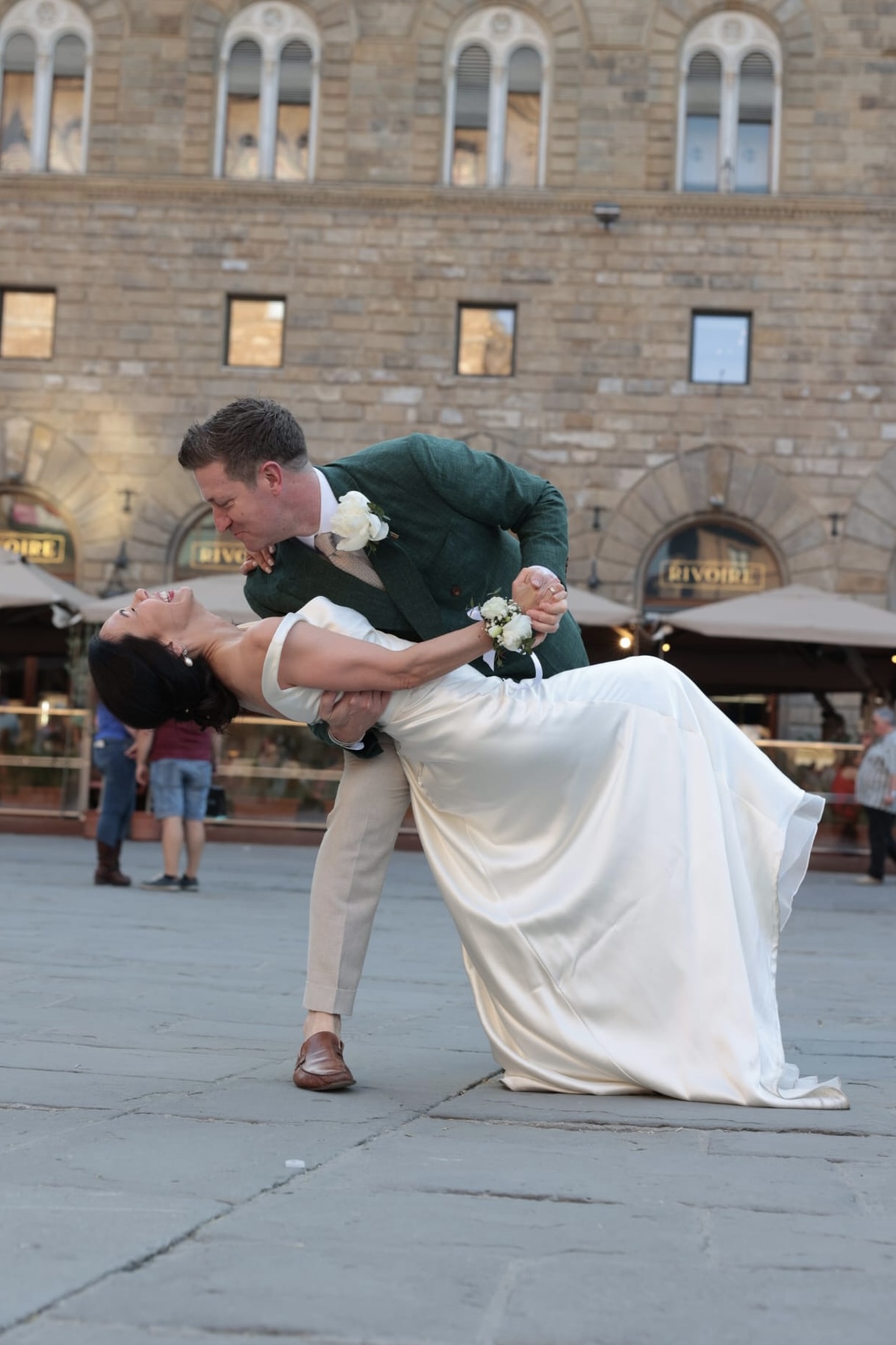 Nesse at her wedding in Florence